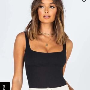 Princess Polly Crosby Bodysuit Black Size 10